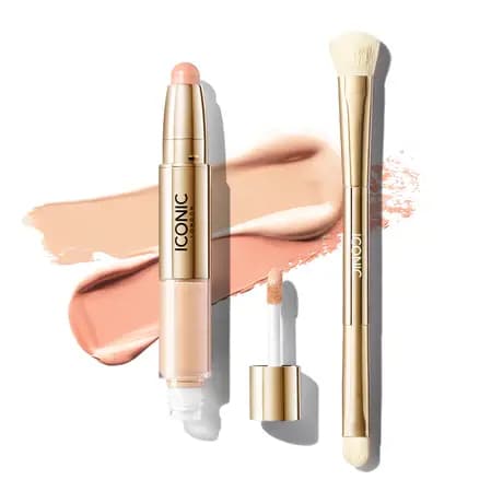 Iconic London Radiant Concealer & Brightening Duo + Brush Bundle