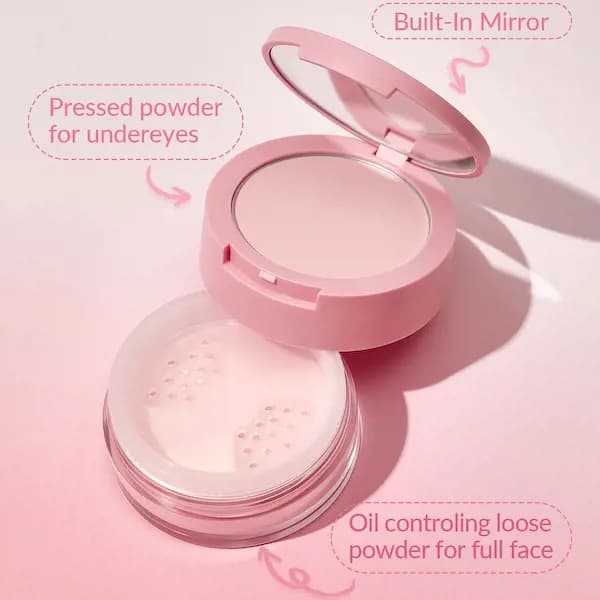 Sheglam Insta-Ready Face & Under Eye Setting Powder Duo - Bubblegum