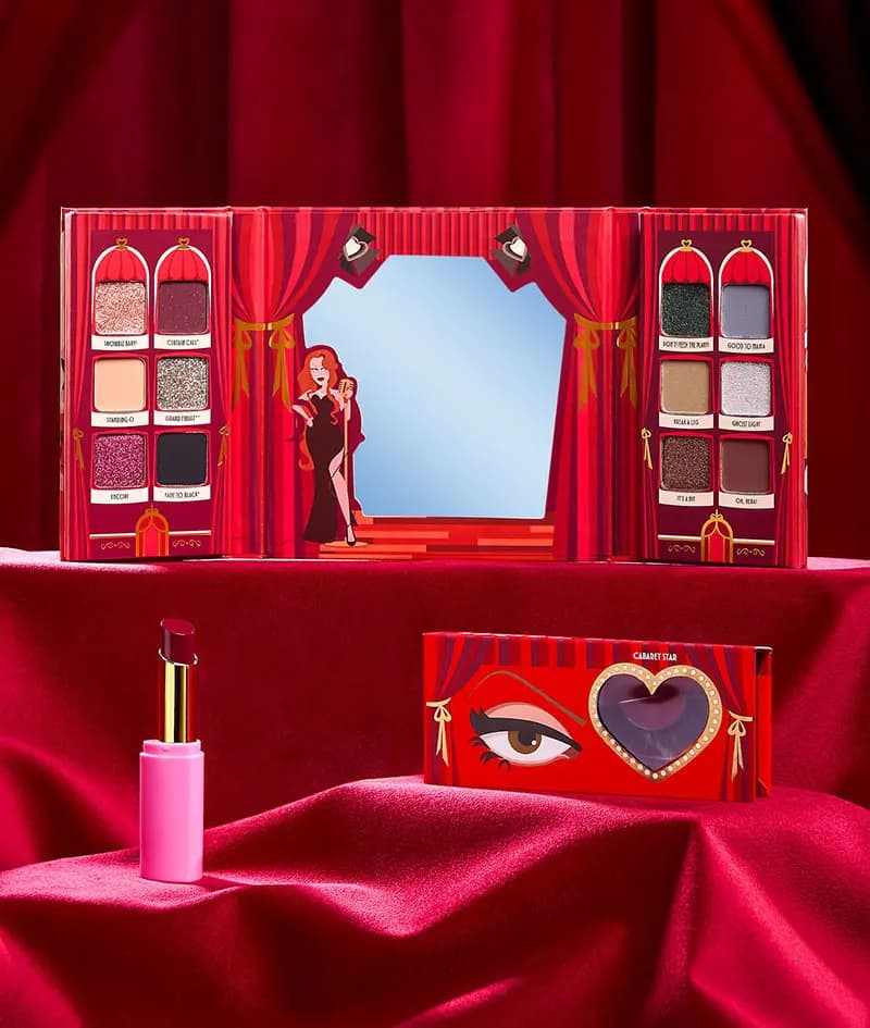 Trixie Cosmetics Jinkx Monsoon Bundle: open theatre-curtain palette, Leading Lady gloss stick