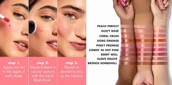 e.l.f. Camo Liquid Blush rounded grooved applicator