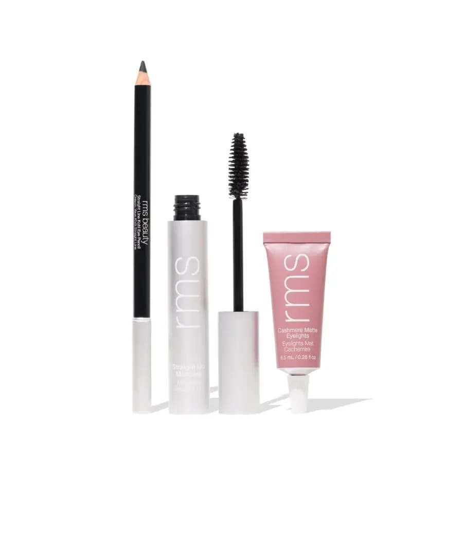 Black Rose set with a black kohl pencil, silver mascara and a dusty pink Cashmere Matte Eyelights tube