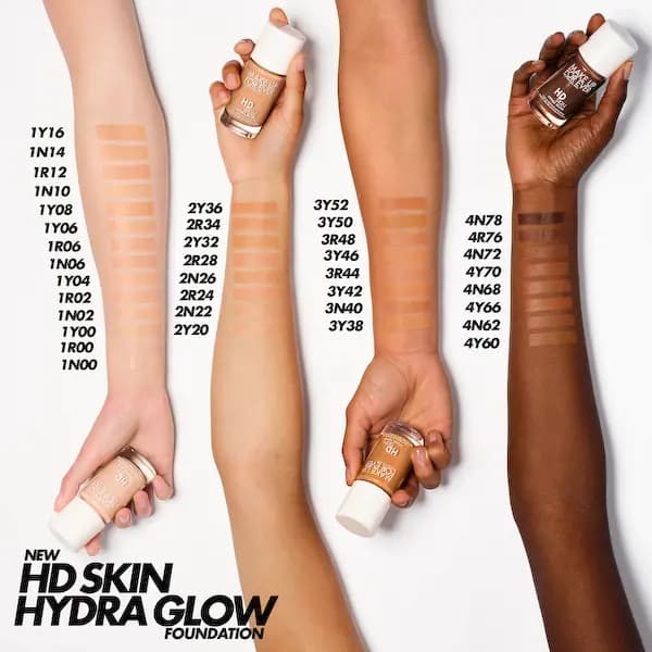 Make Up For Ever HD Skin Hydra Glow Foundation glowy finish