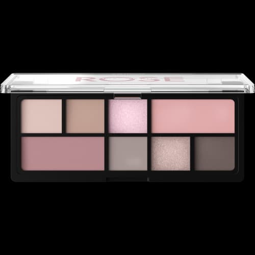 Catrice Rose eyeshadow palette with eight pink, mauve, taupe and shimmer shades