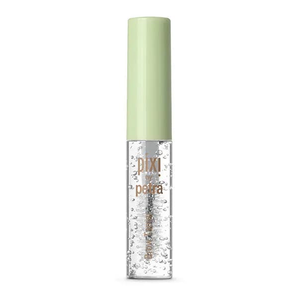 Pixi by Petra clear brow gel tube with a bubbly transparent formula and mint green cap