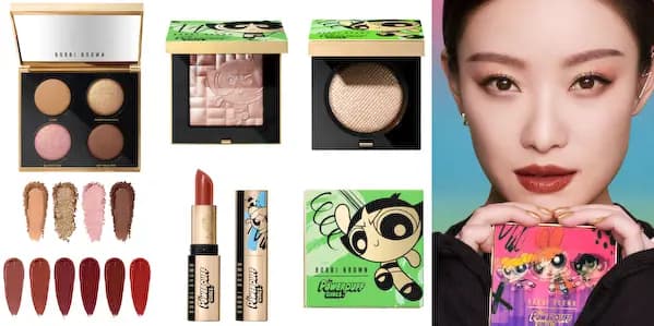 Bobbi Brown x The Powerpuff Girls Luxe Eye Shadow Quad and lipsticks