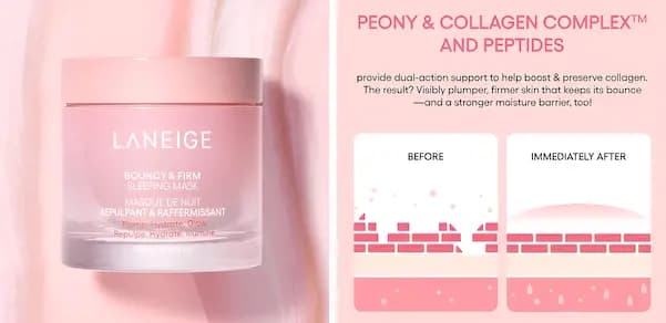 Laneige Bouncy + Firm Radiance Boosting Sleeping Mask