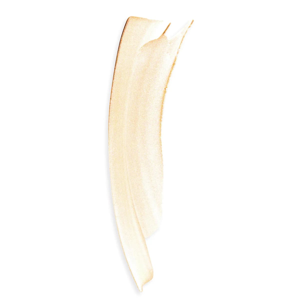 Creamy pale gold swatch with fine shimmer streaked on white