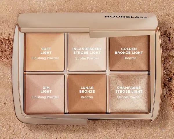 Hourglass Ambient Lighting Edit palettes with finishing powder, blush and highlighter