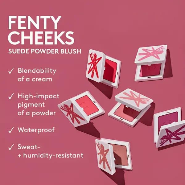 Fenty Beauty Cheeks Suede Powder Blush pressed powder compact