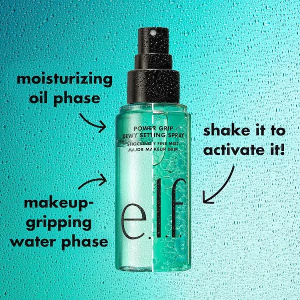 e.l.f. Power Grip Dewy Setting Spray bi-phase formula