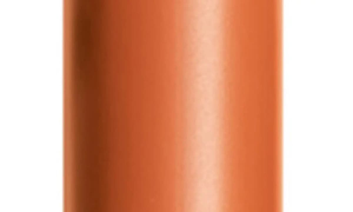 Close-up of a glossy orange pencil barrel with a soft sheen.