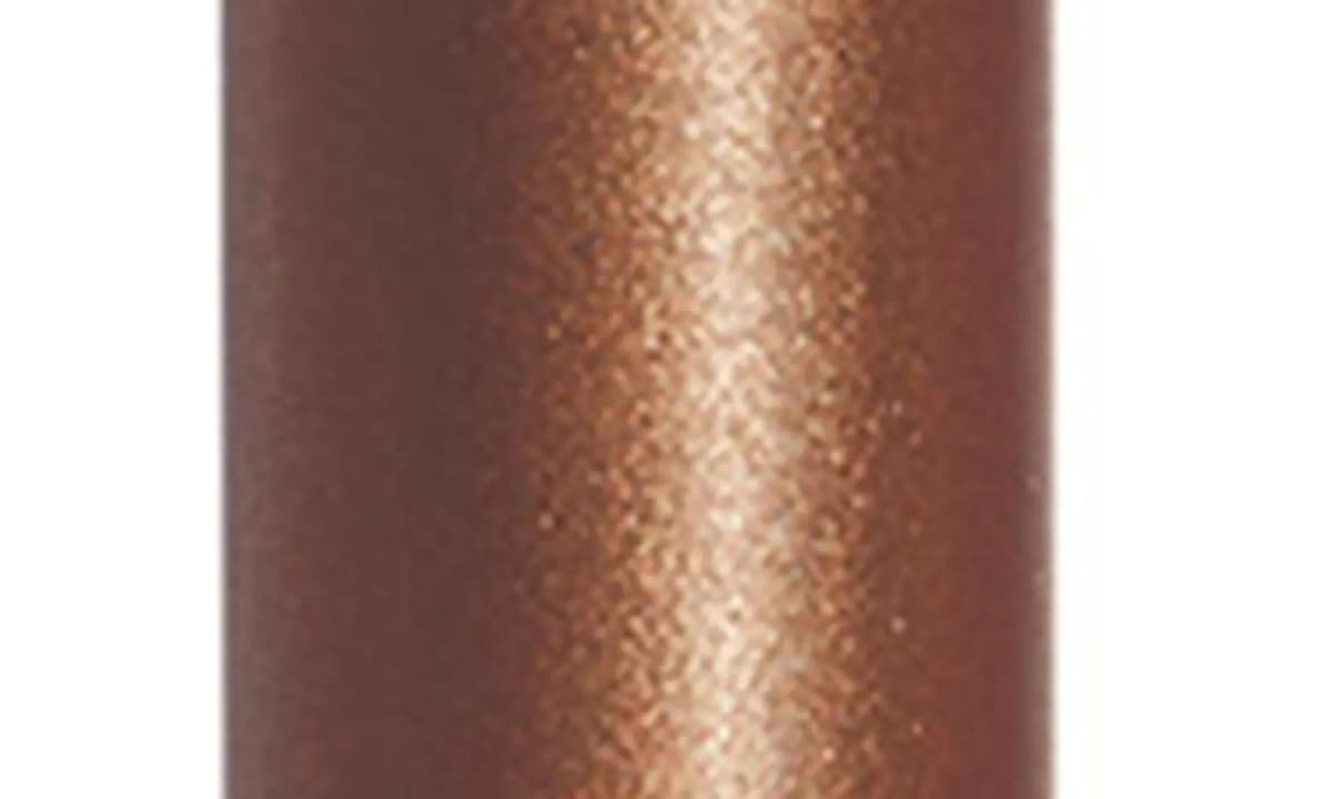 Close-up of a shimmering bronze-brown pencil barrel with sparkling flecks.