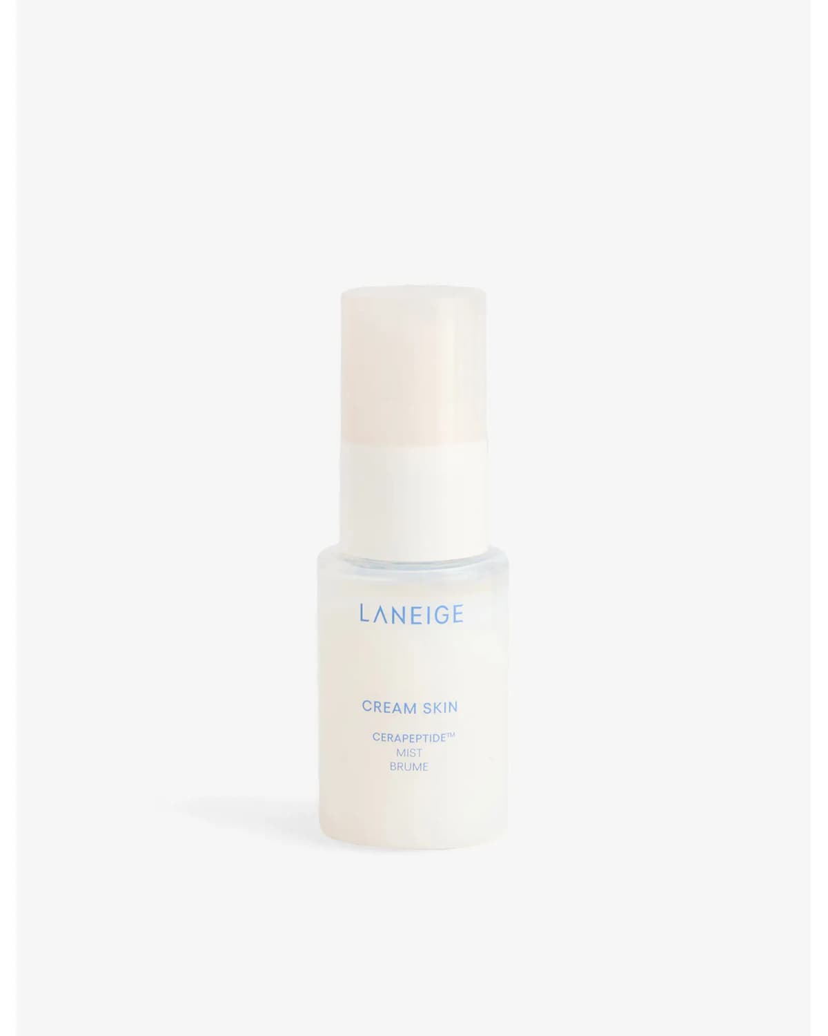 Laneige Cream Skin Cerapeptide Mist in a milky white bottle with pale pink cap