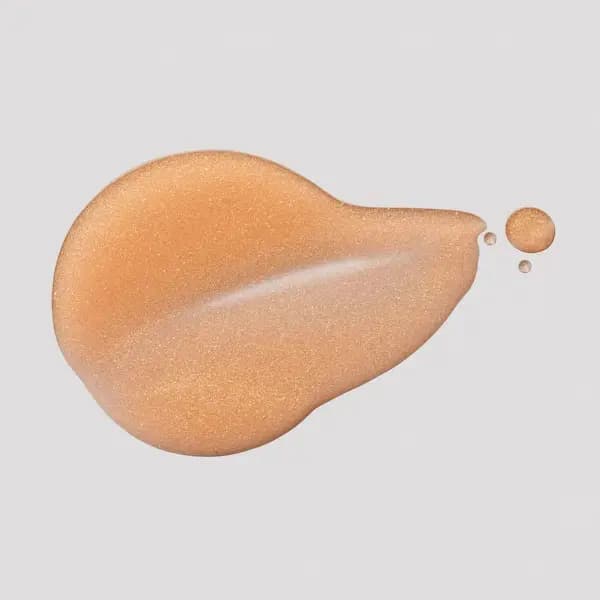 Texture swatch of Portofino '97 Golden Shimmer Body Oil showing a golden, finely shimmering oil
