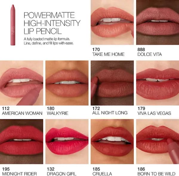 NARS New shades of Power Matte High-Intensity Lip Pencil