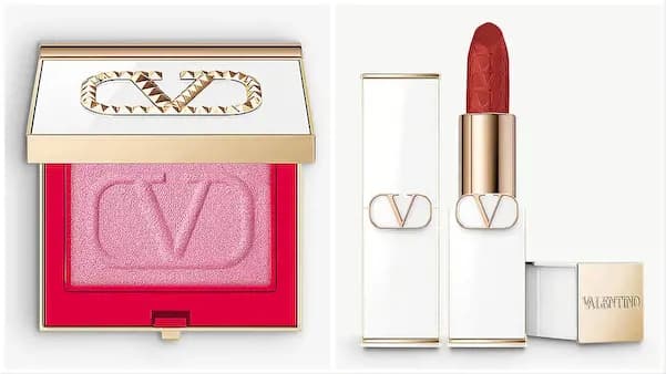 VALENTINO BEAUTY Eye2Cheek blush and eyeshadow & Rosso matte lipstick