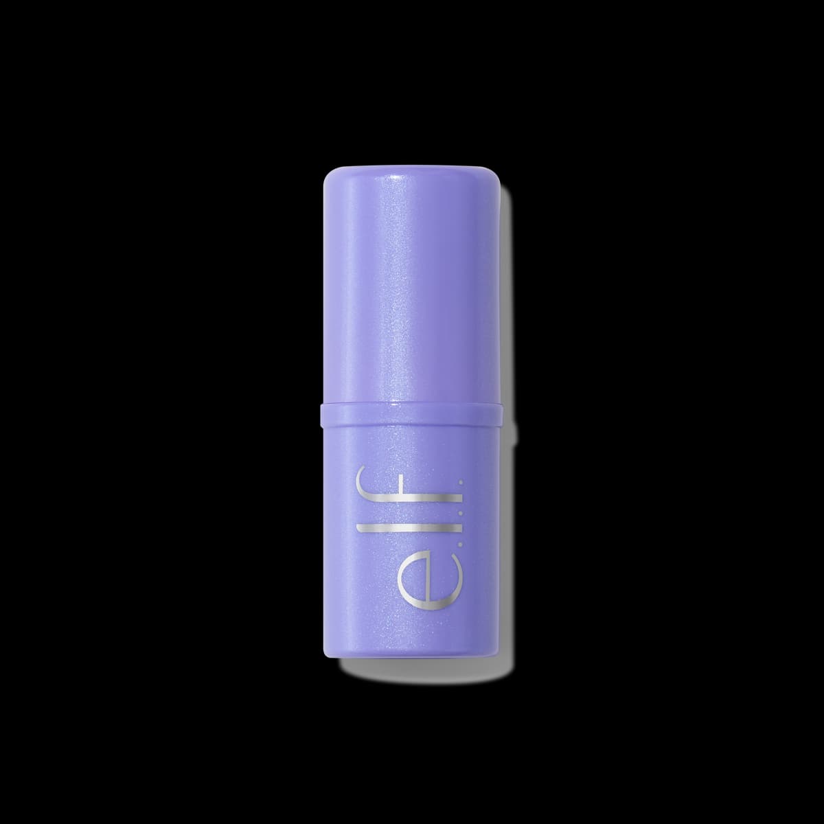 Closed lilac e.l.f. shimmer stick photographed upright on a plain white background.