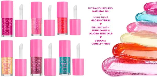Too Faced Kissing Jelly Ultra-Nourishing Non-Sticky Lip Oil Gloss Hybrid