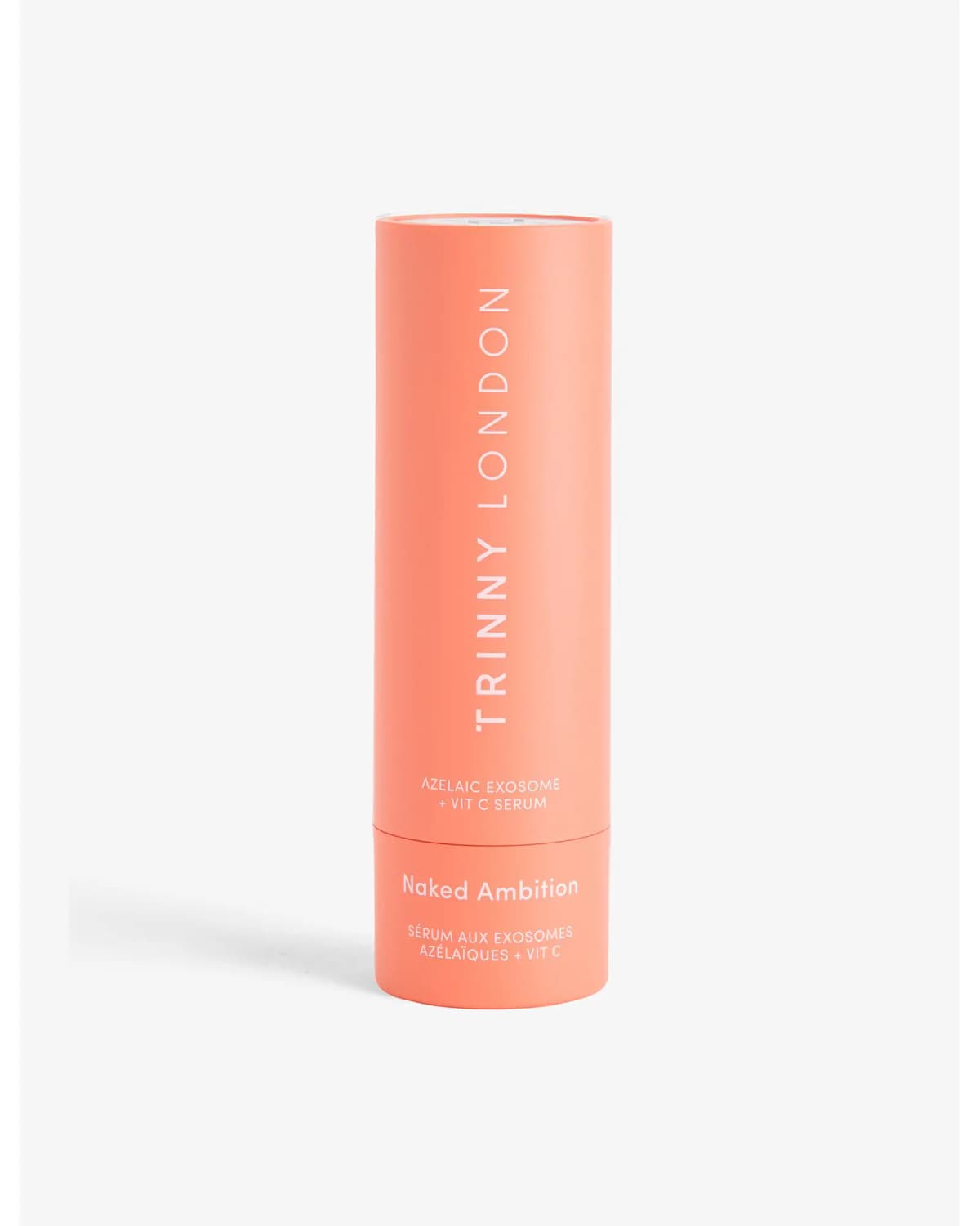 Coral Trinny London Naked Ambition Azelaic Exosome + Vit C Serum cylindrical tube