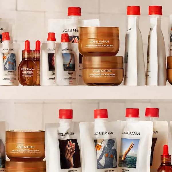 Josie Maran Rebranding of 100% Argan Oil, Whipped Body Butter & Sugar Scrub