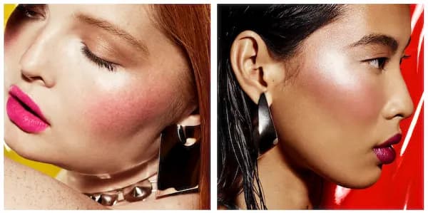 Fenty Beauty Match Stix Color-Adaptive Cheek + Lip Stick rosy color on cheeks and lips