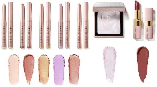 Bobbi Brown Rose Glow Long-Wear Waterproof Cream Eyeshadow Sticks and highlighter