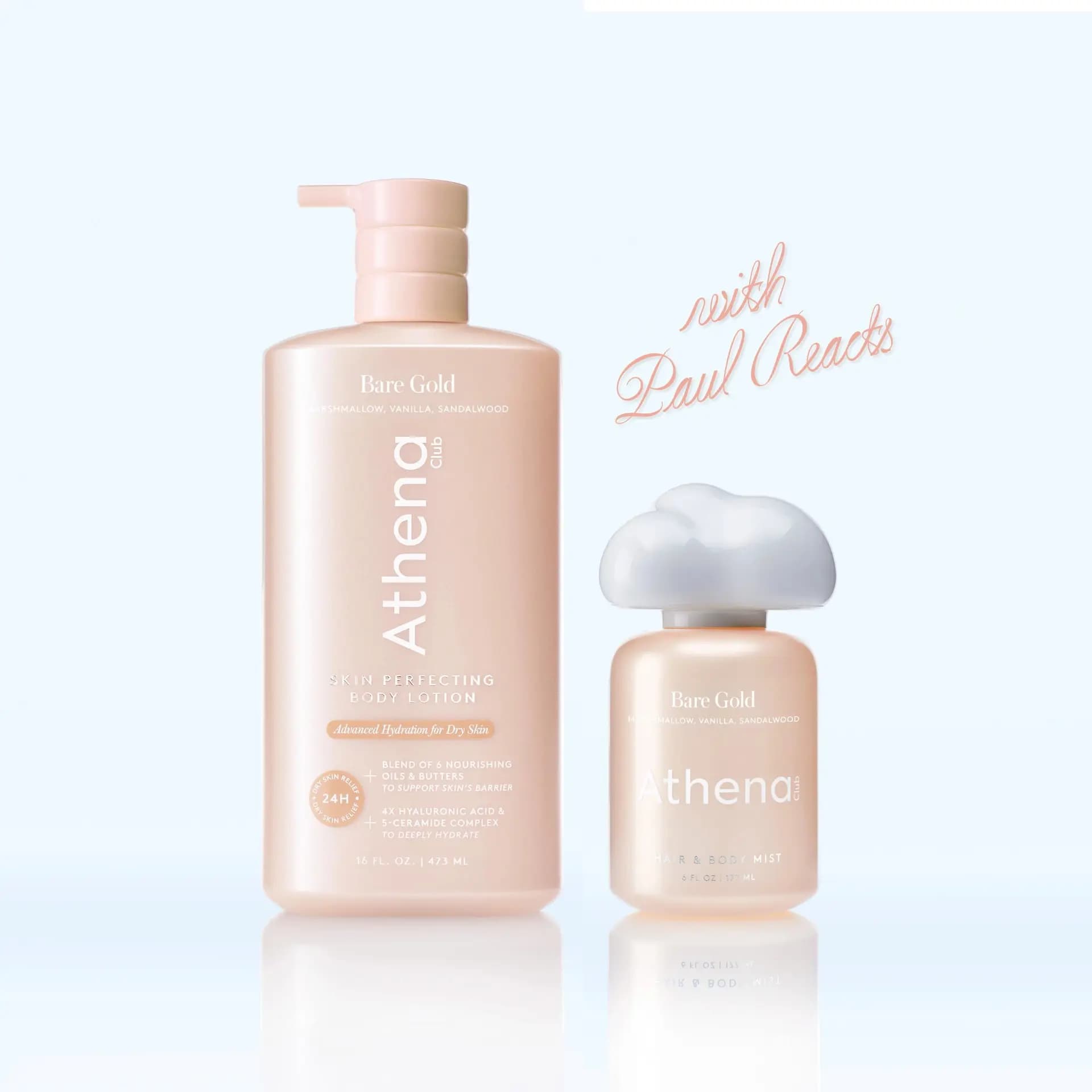 Athena Club x Paul Reacts Bare Gold Lotion & Mist: Price, Notes & Where to Buy