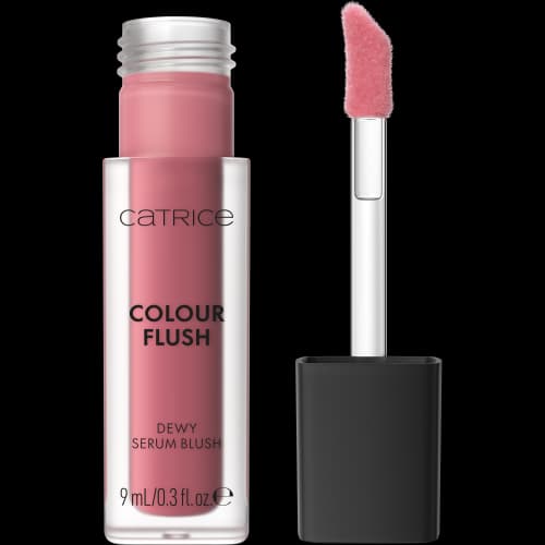 Catrice Colour Flush Dewy Serum Blush in rosy pink with doe-foot applicator