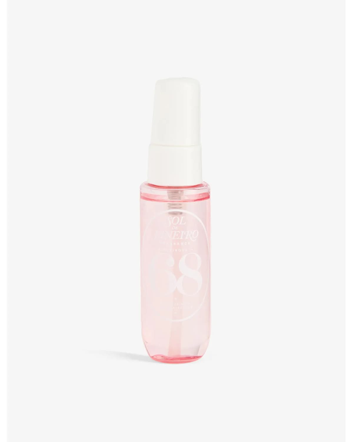 Sol de Janeiro Cheirosa 68 perfume mist in a clear pink bottle with white spray cap