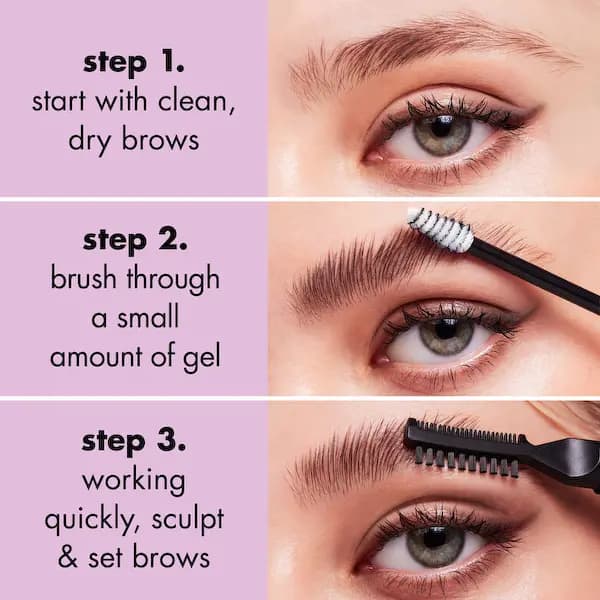 e.l.f. Brow Laminating Gel laminated brow look