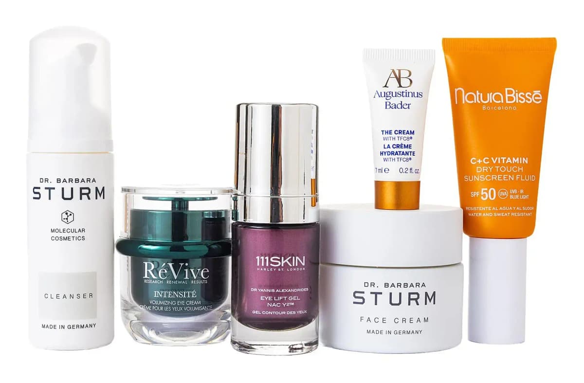 Dr. Barbara Sturm, RéVive, 111SKIN, Augustinus Bader and Natura Bissé skincare minis including SPF 50 fluid