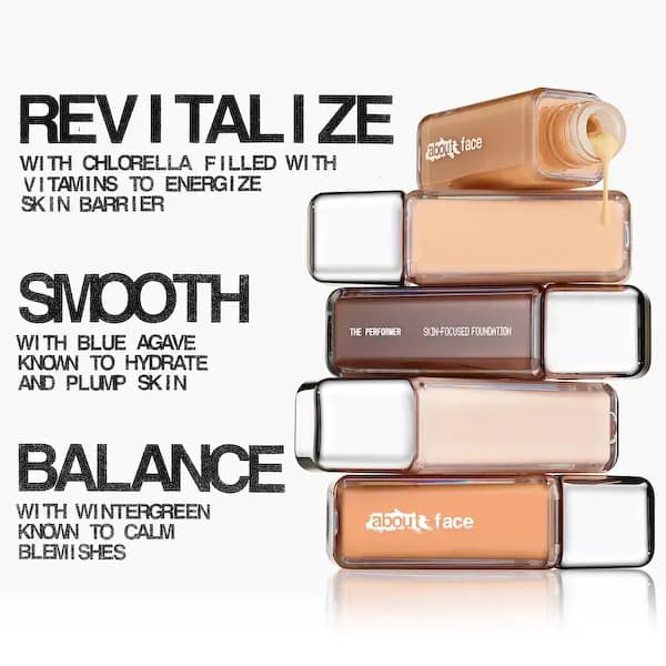 about-face beauty by Halsey The Performer Skin Focused Foundation