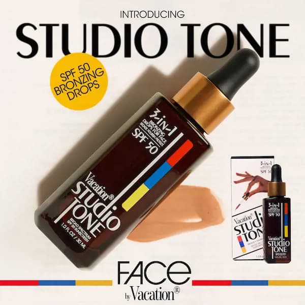 Vacation® Studio Tone SPF 50 Bronzing Drops
