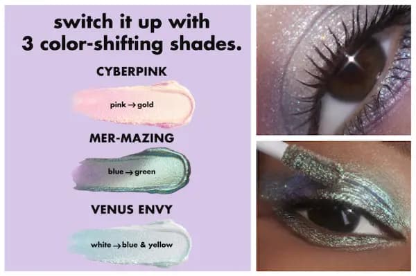 e.l.f. Duochrome Liquid Eyeshadow color-shifting swatch