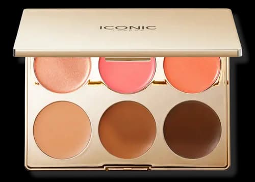 ICONIC LONDON Multi-Use Blush, Bronze, and Highlight Cream Palette