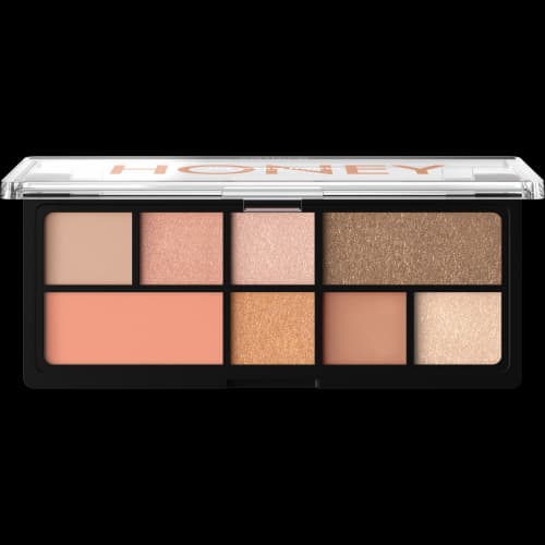 Catrice Honey eyeshadow palette with eight warm peach, bronze and gold shades