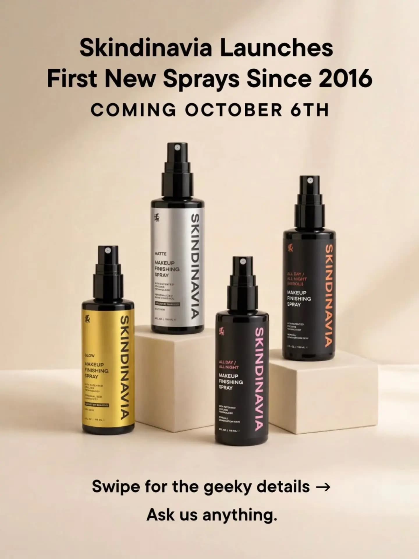 Skindinavia Makeup Finishing Sprays 2026: Release Date, Products, Prices & What's New