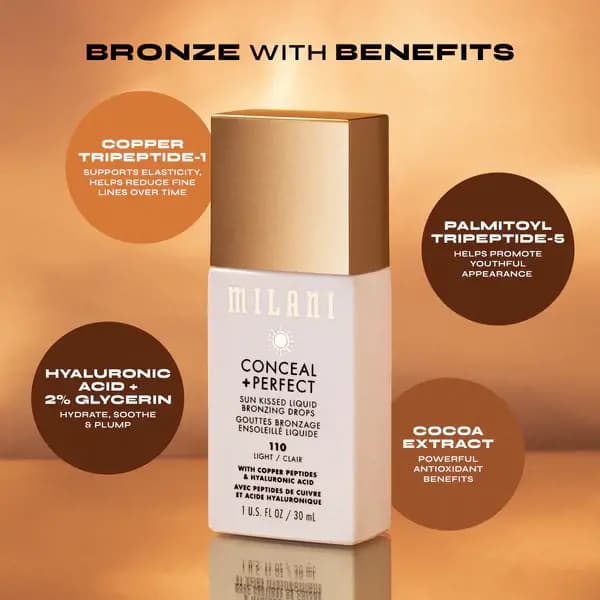 Milani Conceal + Perfect Sun Kissed Liquid Bronzing Drops