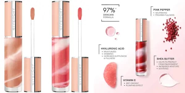 Givenchy New Rose Perfecto Hydrating Lip Balm & Glosses