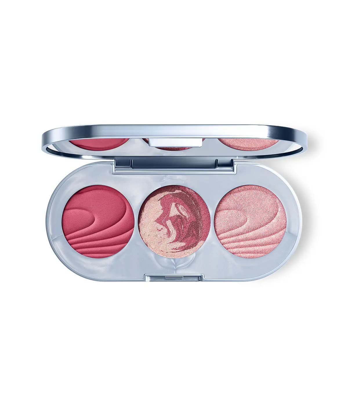 Open Ballet Rosé blush palette with berry matte, marbled pink-champagne and shimmering pink pans