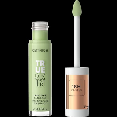 Catrice True Skin High Cover Concealer with green corrector tip and hyaluronic acid formula